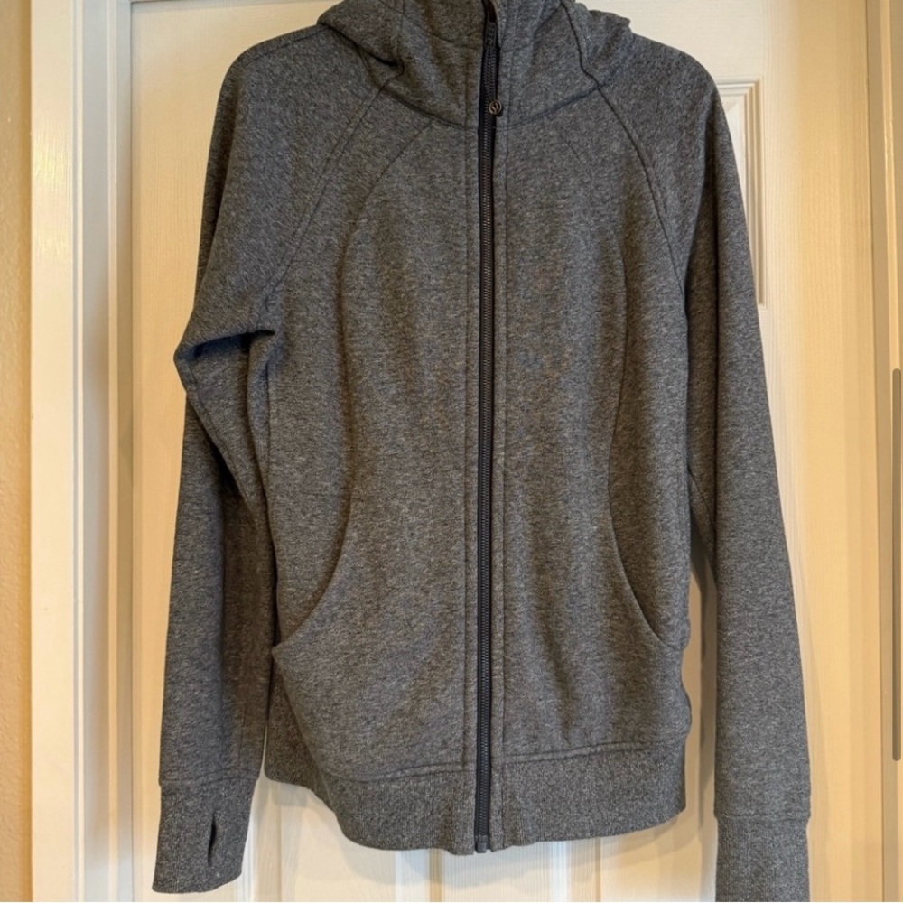 Lululemon Athletica Gray Fitted Zippered Hoodie